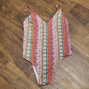 Xhilaration XL One Piece Swimsuit Strappy Back Strap Adjustable